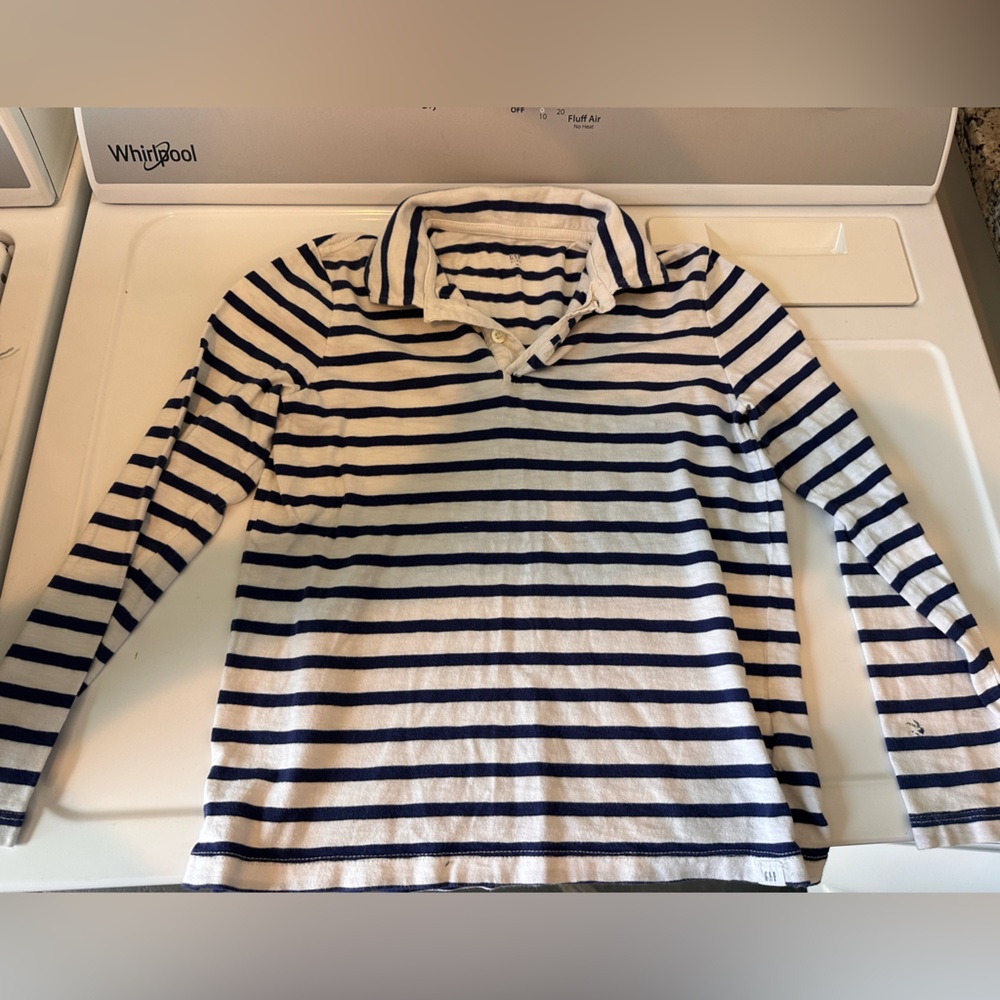Gap Kids Boys Striped Cotton Polo, size medium